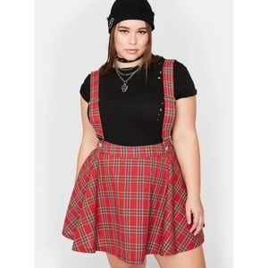 CRIMSON ALWAYS CLASS ACT SUSPENDER SKIRT